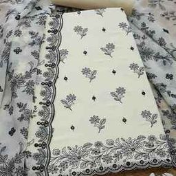  Women Embroidery Unstitched Dress Material-image-75