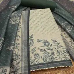Floral Pattern Unstitched Dress Material-image-45