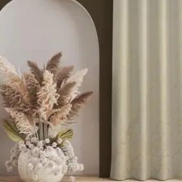 Pack of 1 Foil Printed Velvet Door Curtain-49