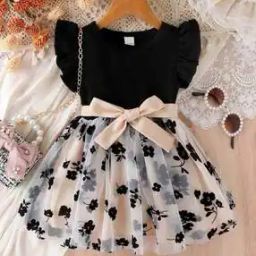 Girls Floral Embroidered Fit & Flare Dress-image-96
