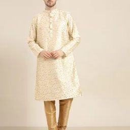 Embellished Long Kurta with Mandarin Collar-picture-16