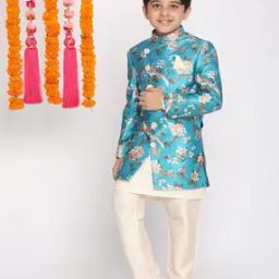 Floral Pattern Sherwani Set-image-35