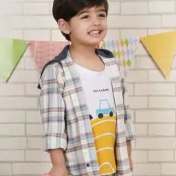 polka tots Boys Checked Regular Fit Shirt-picture-11