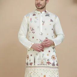 Men Regular Fit Self-design Long Kurta-picture-15