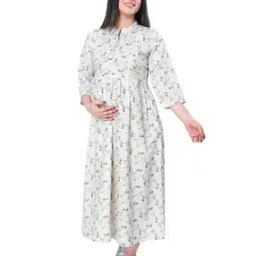 Women Block Print Fit and Flare Dress-image-36