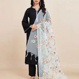 Women Net Embroidered Khadi Dupatta-picture-2
