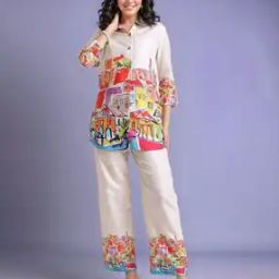 Women Graphic Print Co-Ord Set-image-34
