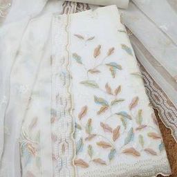 Women Embroidered Unstitched Dress Material-image-38