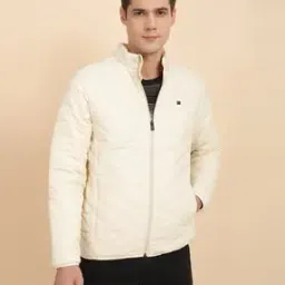 allen solly Men Quilted Regular Fit Zip-Front Bomber Jacket-picture-1