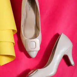 Kitten-Heeled Shoes with Metal-Accent-picture-2