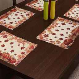 arrabi Set of 6 Leaf Print Table Mats image 1