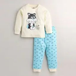 Cartoon Print Lounge Pants & T-Shirt Set-picture-18