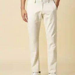 Men Slim Fit Flat-Front Trousers-image-79
