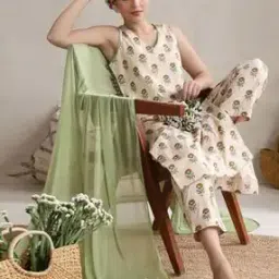 Women Floral Straight Kurta Set-49