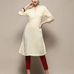 Women Embroidered A-Line Kurta-image-17