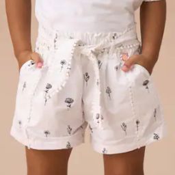 Girls Floral Regular Fit  Shorts with Insert Pockets-image-14