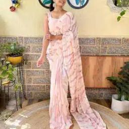 Embroidered Sequence Georgette Saree-image-63