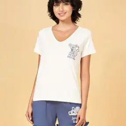 Women Graphic Print T-Shirt & Shorts Set-33
