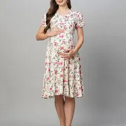 Floral Print Fit and Flare Dress-image-19