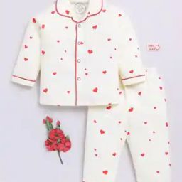 Girls Graphic Print Shirt & Pyjamas Set-16