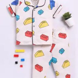 Girls Graphic Print Shirt & Pyjamas Set-image-37