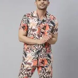 Tropical Printed Regular Fit Loungewear Sets-picture-12