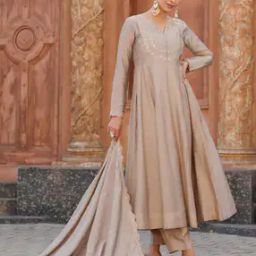 Women Embroidered Anarkali Kurta Set-image-29