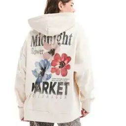 Women Flower Market Graphic Print Oversized Hoodie-picture-39