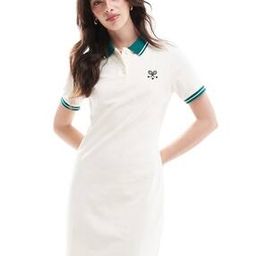 Women Contrast Tipping T-Shirt Dress-image-49
