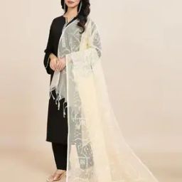 Net Embroided Khadi Dupatta-picture-0