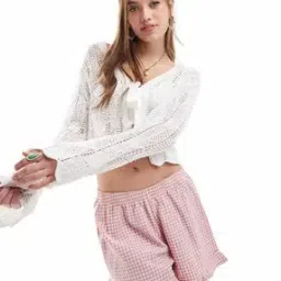 Women Crochet Front-Tie Cardigan-picture-29
