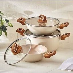 Chef's Pride Anillo Aluminium Kadhai with Lid - 1.45L-image-46