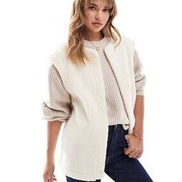 Front-Open Oversized Borg Gilet-image-43