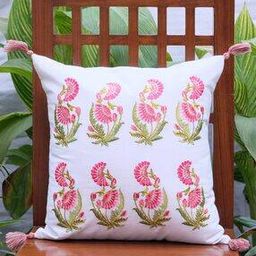 Floral Embroidered Cushion Cover-image-10
