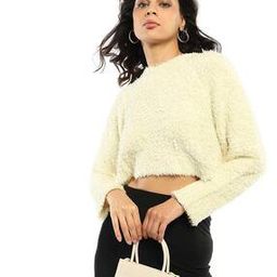 Crop Jumper in Fluffy Yarn-image-52