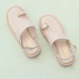 Women Toe-Ring Flat Sandals with Buckle Closure-32