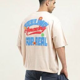Men Graphic Print Loose Fit Crew-Neck T-Shirt-image-36
