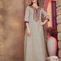 Embroidered Nightie with Insert Pockets-28