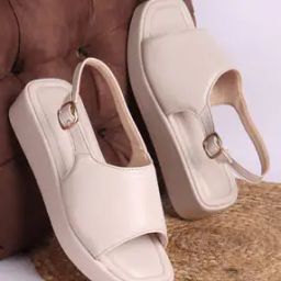 Women Open-Toe Platforms with Buckle Closure-9