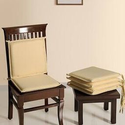 Set of 2 Chair Pad Cushions with Strings-40
