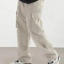 Men Relaxed Fit Cargo Pants with Insert Pockets-image-97