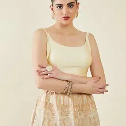 Round-Neck Back-Open Blouse-image-11
