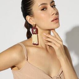 Beaded Long Earrings-31