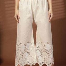 clora creation Women Embroidered Palazzos with Elasticated Waistband-picture-3