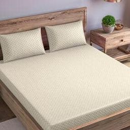 Jacquard Weave Fitted Bedsheet for Queen Bed-image-90