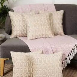 tanlooms Set of 5 Geometric Pattern Cushion Covers 12" x 12" -picture-45