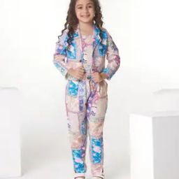 Girls Printed Top & Pants Set-image-20