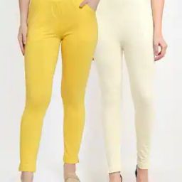 Pack of 2 Women Ankle-Length Leggings with Elasticated Waist-picture-17