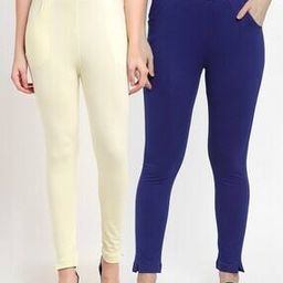 Pack of 2 Women Ankle-Length Leggings with Elasticated Waist-picture-15