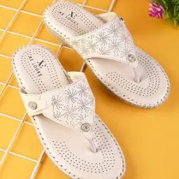 Women V-Strap Sandals with Faux Leather Upper-picture-50